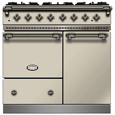 Lacanche Beaune LG962GCTDIVCHA Dual Fuel Range Cooker, Ivory / Chrome Trim